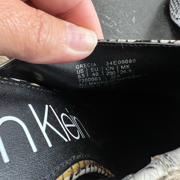 Calvin Klein Snakeskin Mules - Black and White - Picture 5 of 5